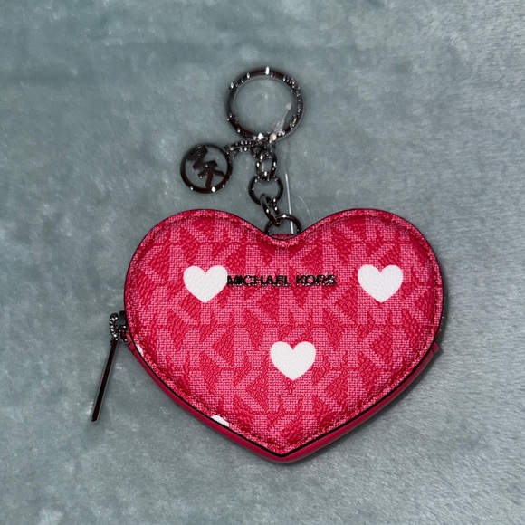 Michael Kors Handbags - Michael Kors Pink Heart Coin Pouch